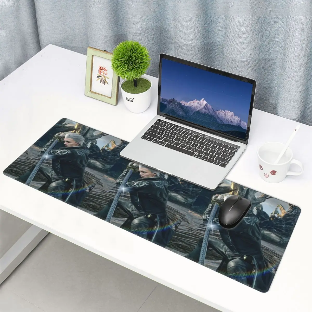 Large Mouse Pad Vergil From The Devil May Cry Seri Gamer PC Laptop Mats Keyboard Carpet Computer Gaming Office Desk Mat