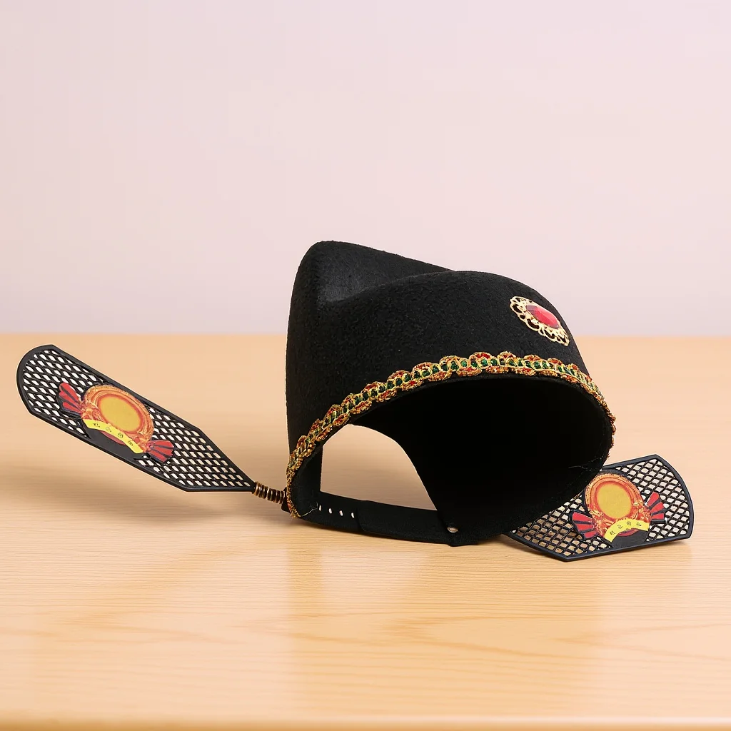 

Chinese Ancient Emperor Cosplay Hat Traditional Costume Prop For Party Festival Stage Performance Court Headwear