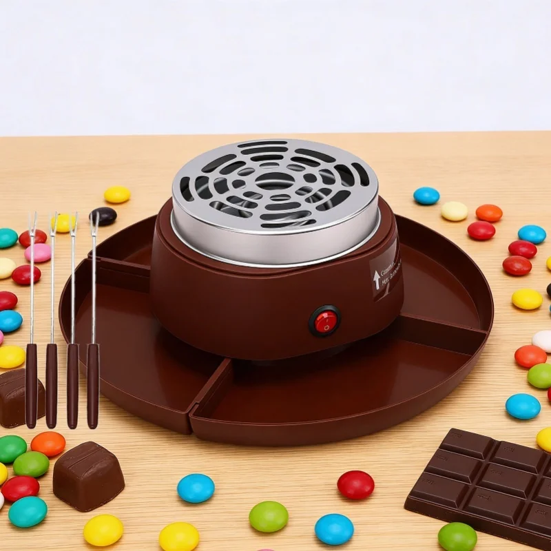 appareil-electrique-2-en-1-pour-faire-des-smores-et-une-fondue-rotissoire-a-guimauves-de-table-d'interieur-avec-4-fourchettes-de-rotissage-et-4-plateaux-amovibles