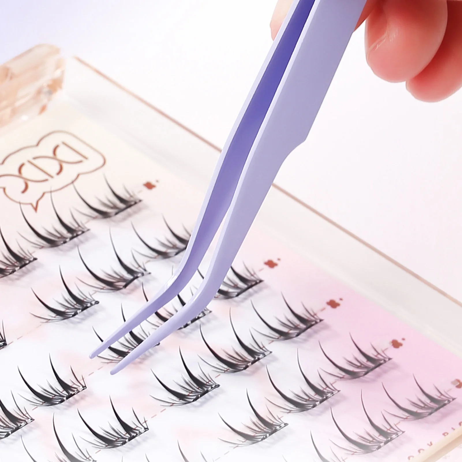 Precision Multi-Use Eyelash Tweezers Lightweight Compact False Eyelash Tool Portable Travel Size Stainless Steel Makeup  Tools