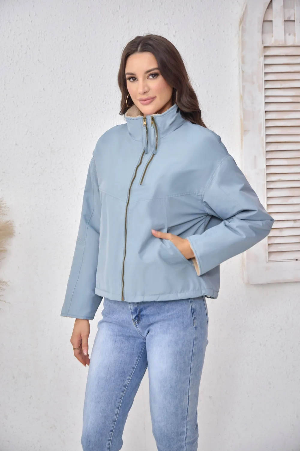 Winter New Fashion Women's Solid Color Simple Basic Casual Trendy Stand Collar Quilted Jackets Female Clothes Coats Parkas Tops