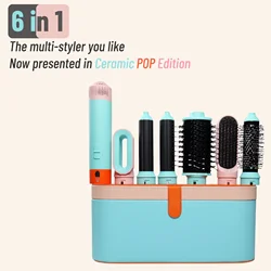 6-in-1 Multifunctional Hair Dryer with New Design,  Hot Air Comb, Automatic Curling Iron, Straight Hair Comb Hair Styling Device