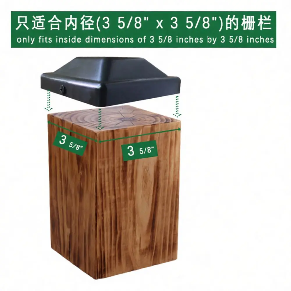 4x4 Fence Post Caps Plastic Decorative Protector For Wood Pillar Outdoor Garden Yard Landscaping Maintenance Shield Black Item