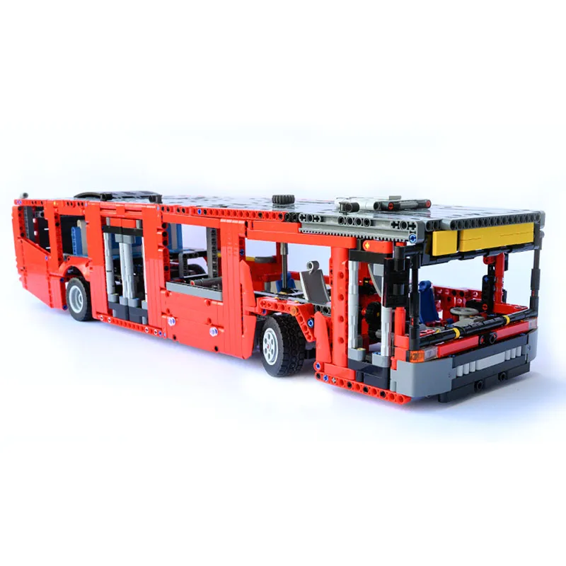 MOC-45507 City Bus Car Assembly Stitching Building Block Model • 1884 Parts Building Blocks Kids Birthday Custom Toy Gift