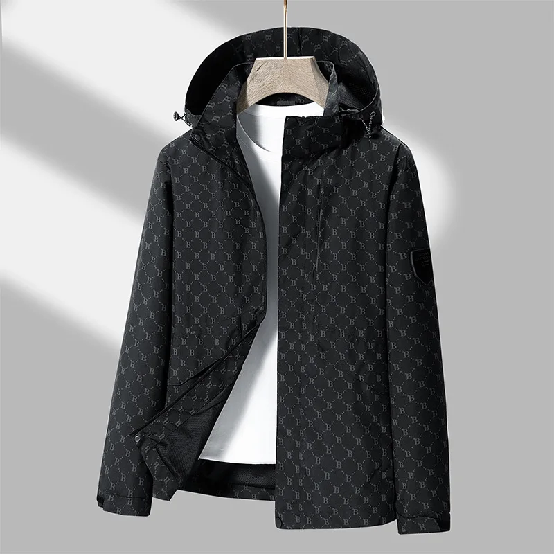 2025Spring and Autumn Popular Men's Casual Sports Jackets New Men's Hooded Jackets High Quality Wear-resistant Fashion All-match