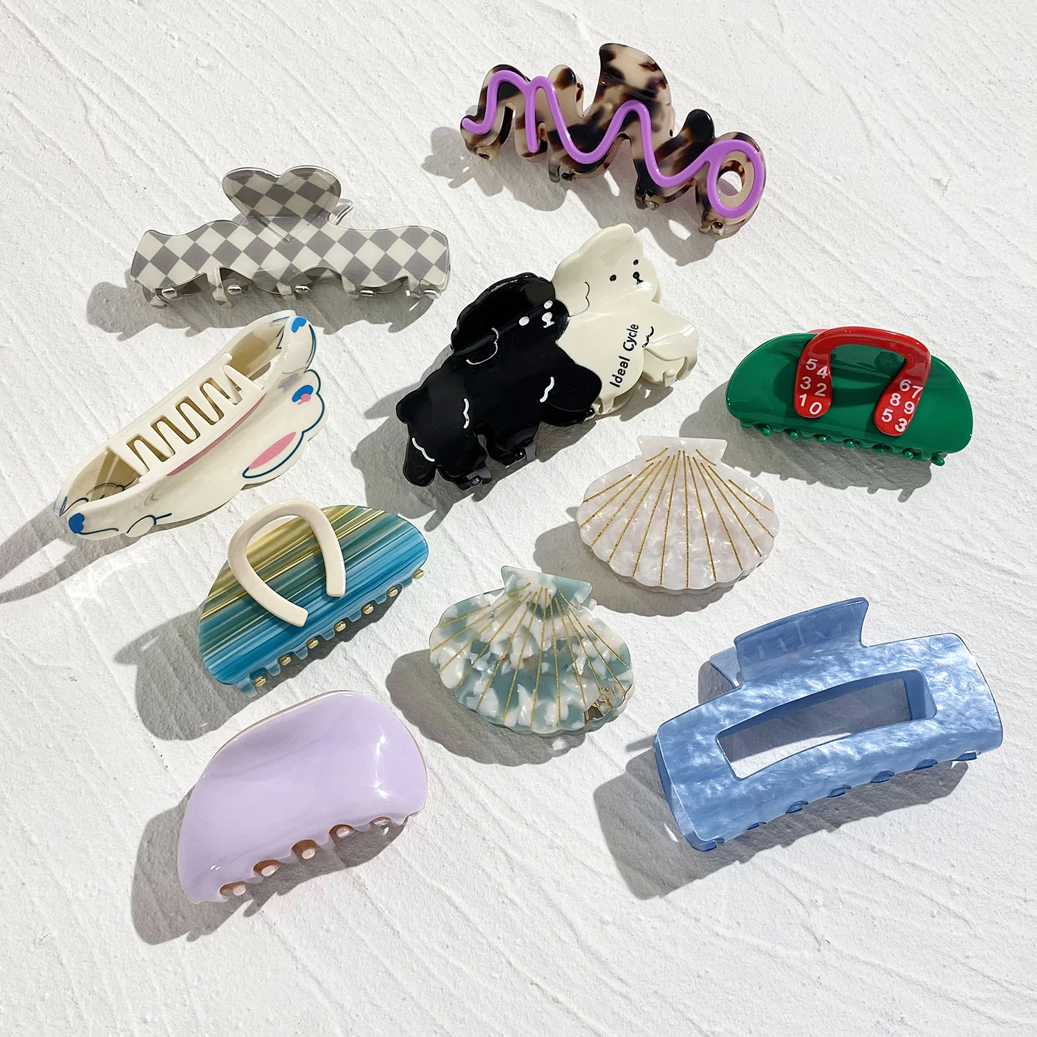 Irregular Geometric Acetate Animal Big Hair Clip Claw For Women Girls Fashion Ponytail Barrettes Hairpin Hair Accessories 2023