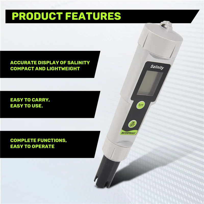 

AEA4-TPH 02154 Salinity Meter, Seawater Hydrometer, Salt Content Detection In Brine, For Pools, Drinking Water, Aquarium