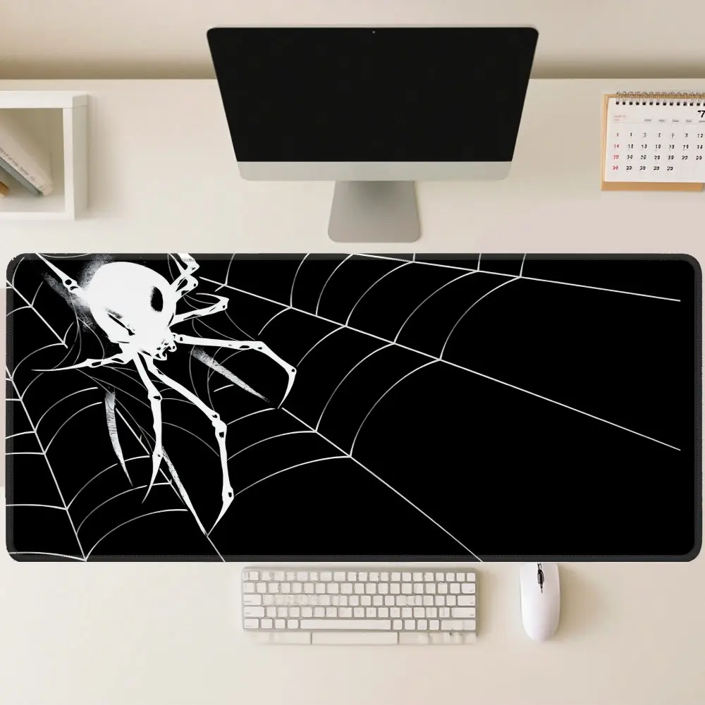

Gothic Skull Spider on Web Extended Gaming Mouse Pad Large Non-Slip Desk Mat