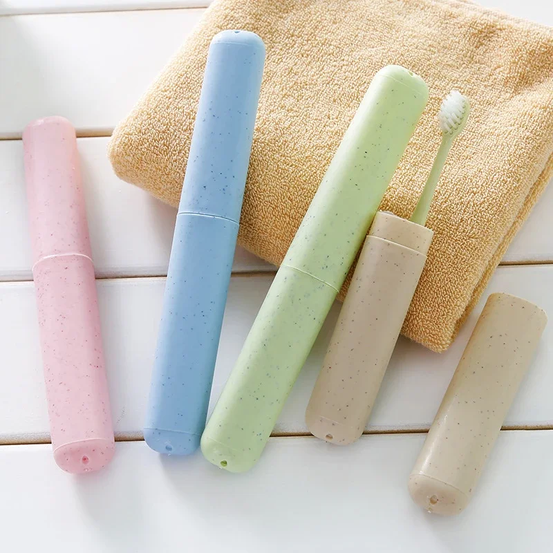 

Portable Travel Camping Toothbrush Tube Box Cover Water Filter Anti-Dirty Bathroom Accessories Wheat Straw Storage Box