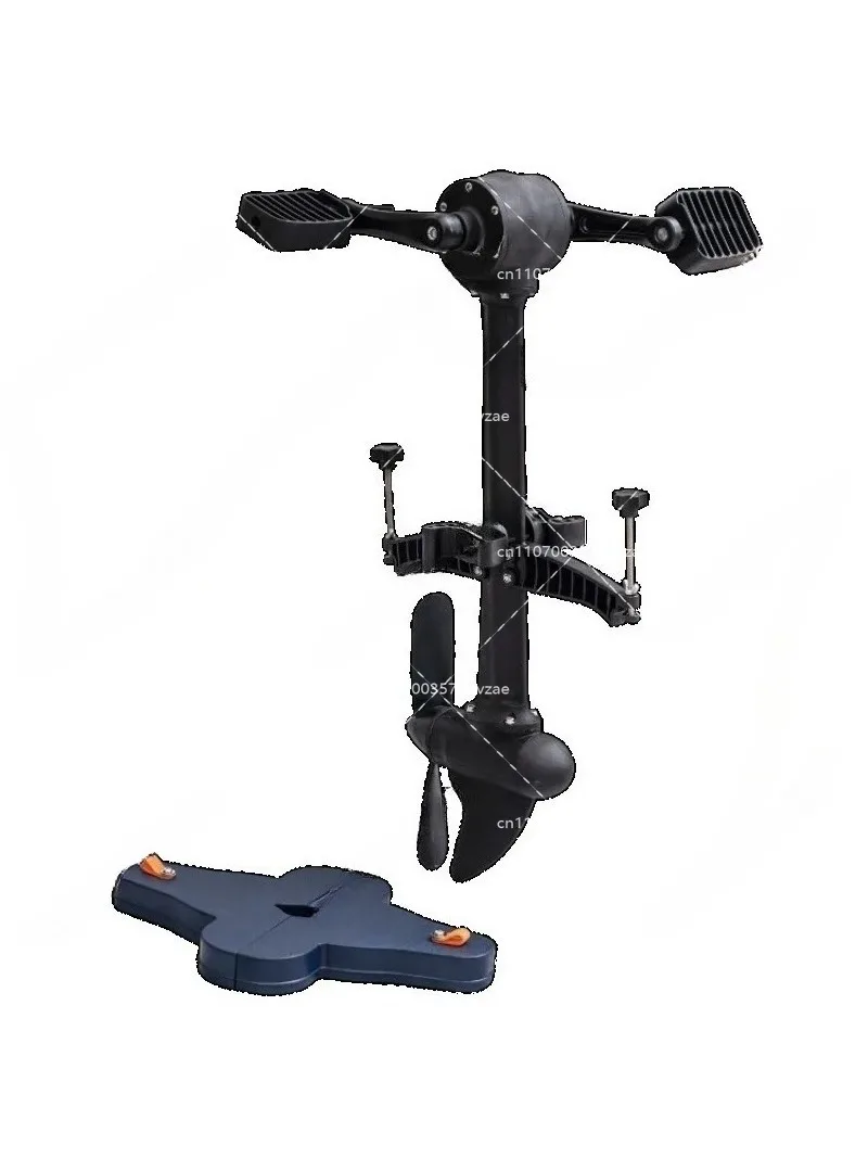 Lightweight plastic kayak pedal system - forward/reverse pedal control for changing fins