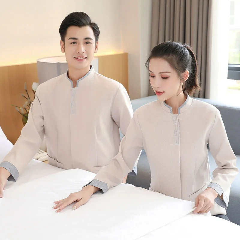 Hotel Cleaning Work Clothes Women's Long-Sleeved Hotel Room Nanny Housekeeping Aunt Property Service Autumn and Winter Suit Cust