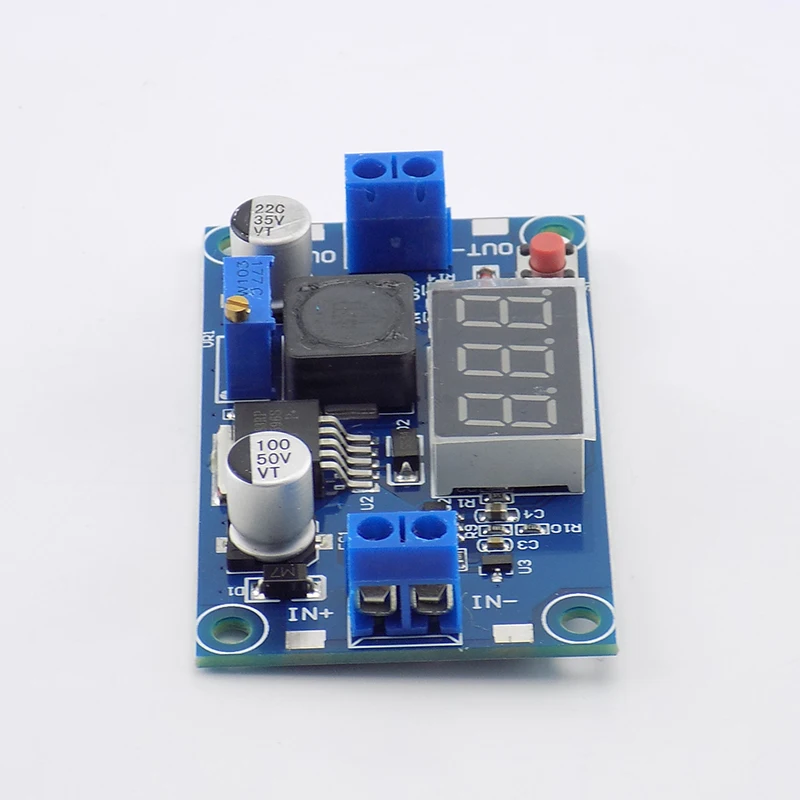 LM2596 DC 4.0V~40V to 1.25-37V With LED Voltmeter 2A LM2596S Adjustable Voltage Regulator Step-down Power Converter Module