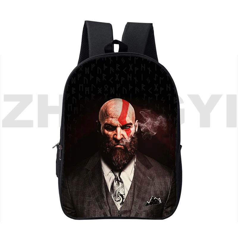 Anime Kratos 3D Backpacks God of War Large Capacity Waterproof Travel Laptop Rucksack Multi-Function School Back Pack for Boys