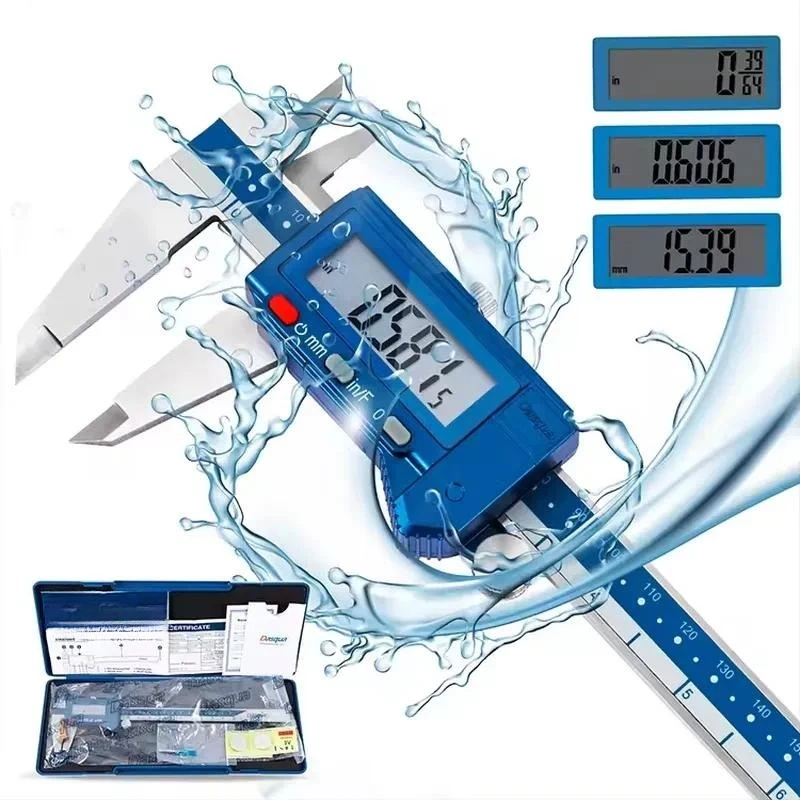 Digital Vernier Caliper 0-150mm 0-200mm 0-300mm Stainless Steel Electronic Measuring Tool IP54 Waterproof Precision Gauge
