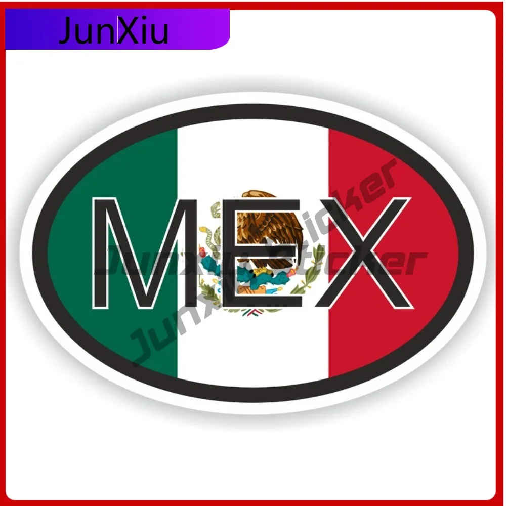 

Mexico Country Code Mex Oval Sticker With National Flag Badge Sticker Outdoor Small Stickers For Rv Car Decoration Decals Front