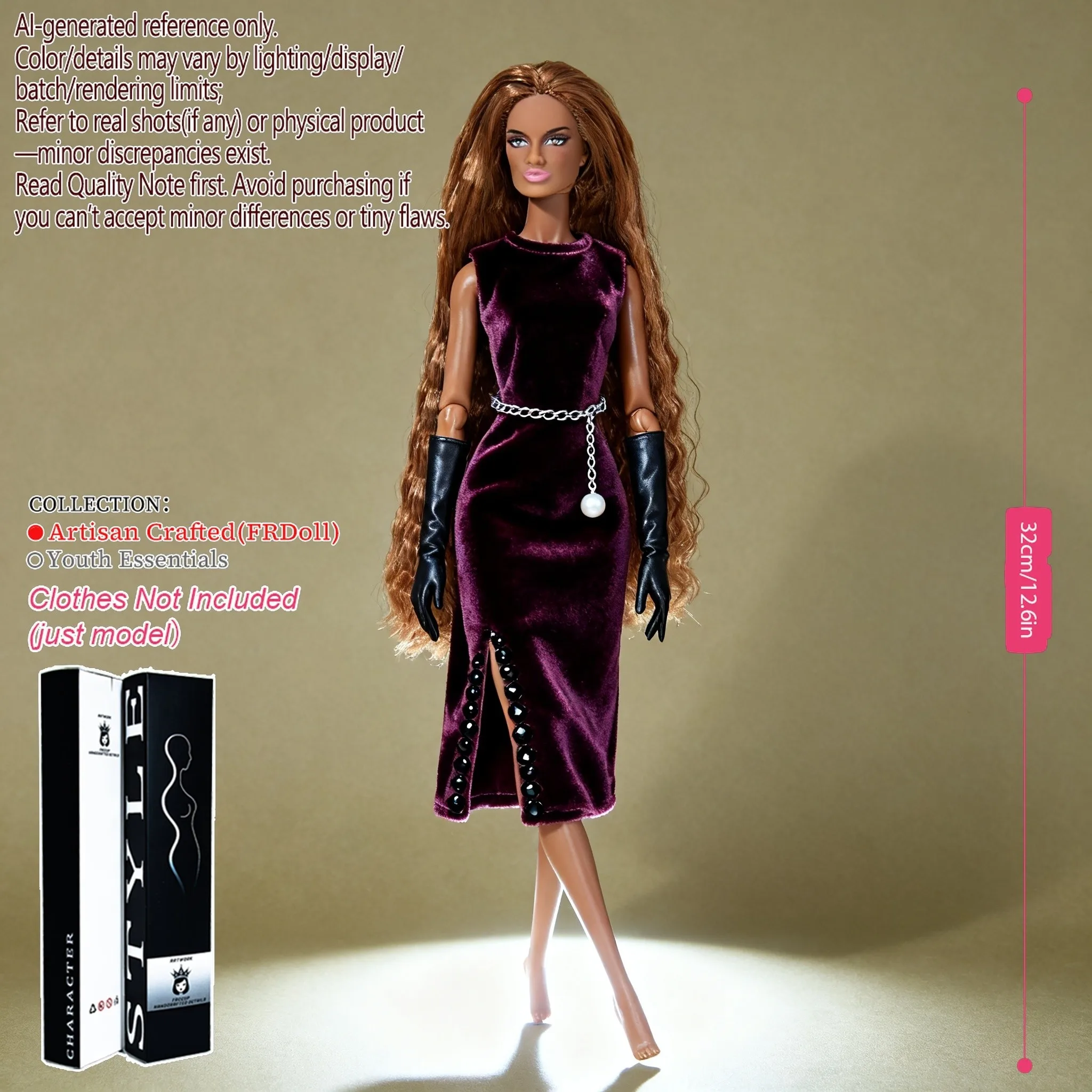 نموذج BJD/MJD مكون من 12 مفصلًا، دمية رائعة قابلة للتغيير مقاس 12.6 بوصة، هدية (بدون ملابس)