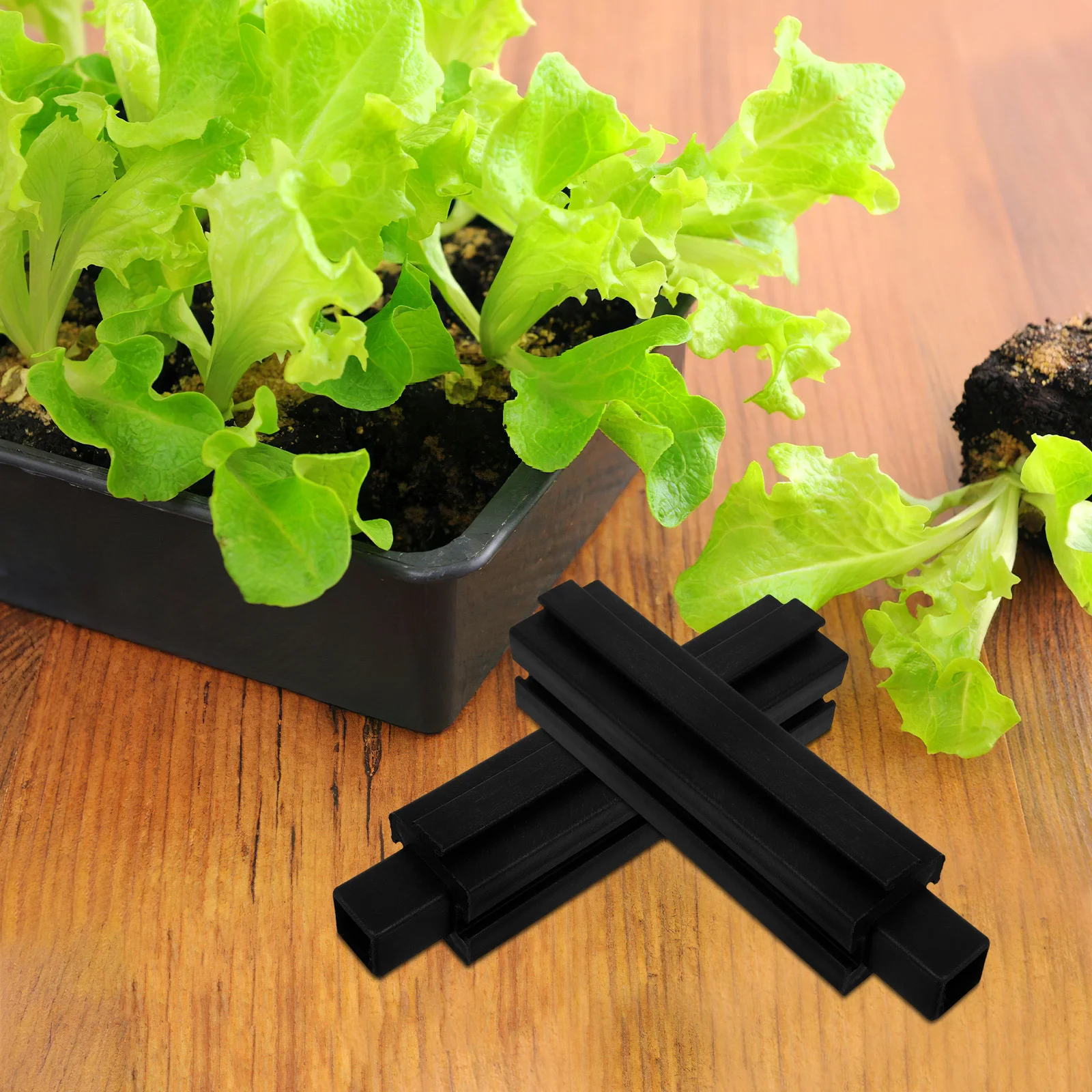 حامل صندوق الزراعة بأرجل بلاستيكية، قاعدة سرير حديقة مرتفعة لزراعة الخضروات في الشرفة، دعم متين وغير قابل للتآكل