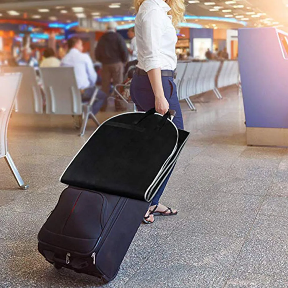 

1Pcs Nonwoven Fabric Suit Storage Bag Dust-Proof Zip Cover Formal Dress Organizer Portable Foldable Travel Clothes Protector