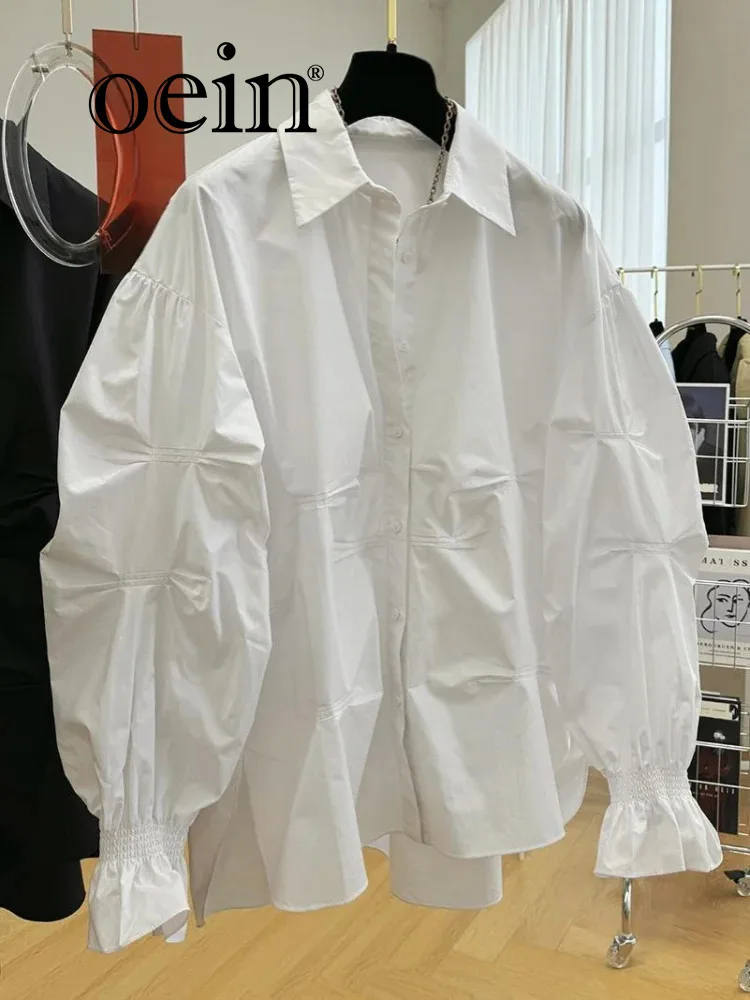 

[oein]Early Spring New Design Sense, Niche European Goods, High-end Sense, Unique And Special Loose Long Sleeved Shirt