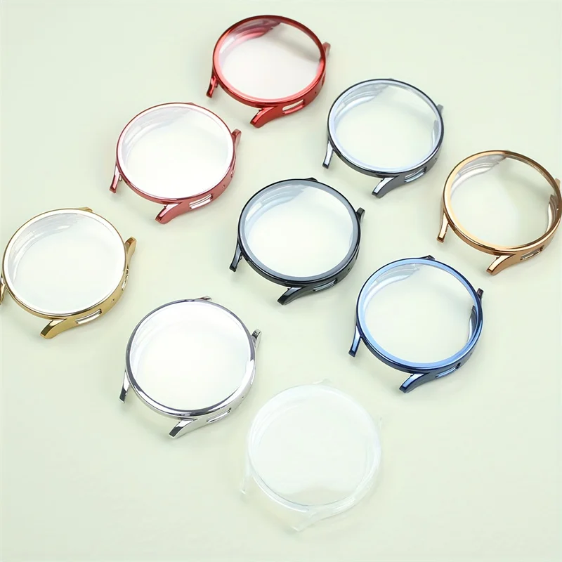 حافظة مطلية من البولي يوريثان لساعة سامسونج جالاكسي 7 40 مللي متر 44 مللي متر ملحقات واقي للشاشة حافظة شاملة لهاتف جالاكسي ساعة 4 5 6 7 FE 40 مللي متر