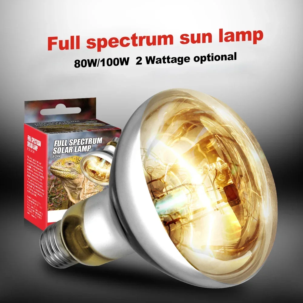 UVA+UVB Imitation Fluorescent Lighting 110V/220V 80W Full Spectrum Sun Lamp Reptile Light Turtles Accessories Heating Calcium