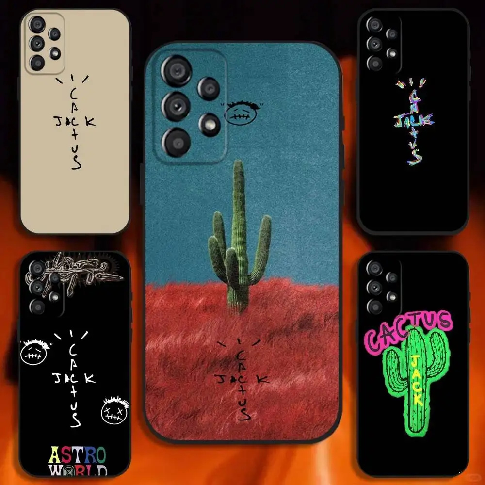 

Travis Scott Cactus Jack Phone Case For Samsung Galaxy A20,A21s,A22,A31,A32,A52,A53,A72,73,A80 Soft Black Cover