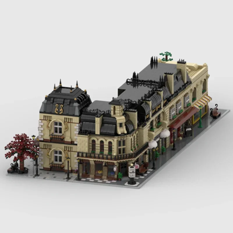 Technical Moc Bricks Retro Street View Model Old Street Modular Building Blocks Gifts Toys For Children DIY Sets Assembling