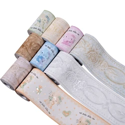 5M Self-Adhesive PVC Edge Sealing Sticker, Living Room Skirting Bathroom Tile Waterproof Waistline Flat Wall Sticker