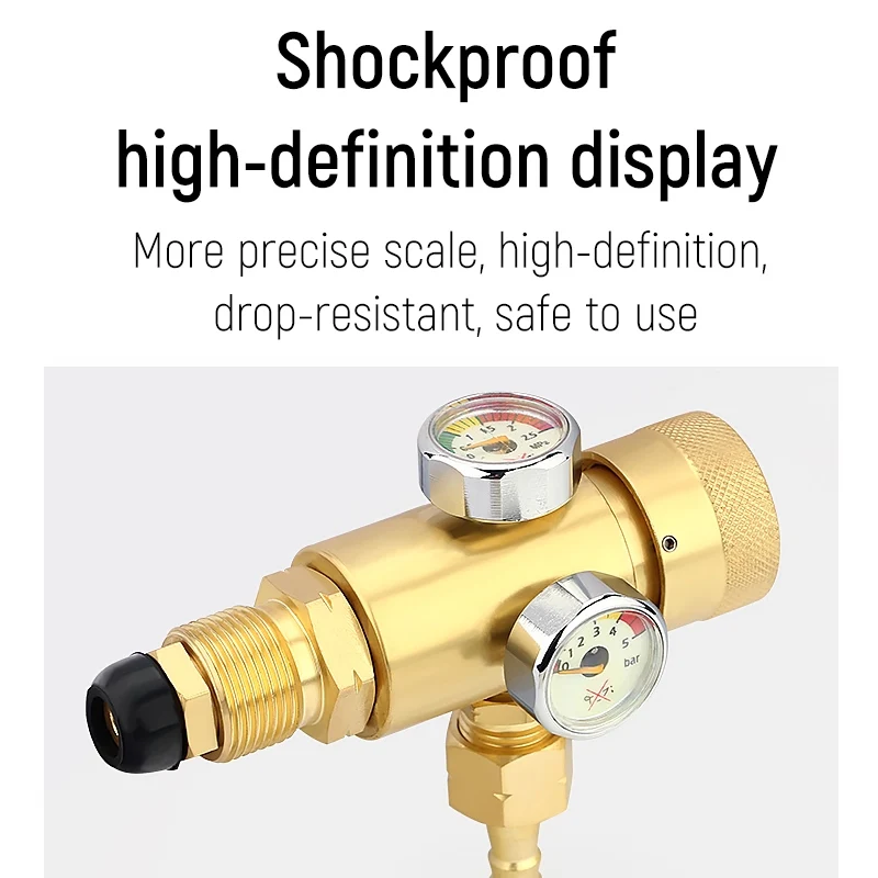 아세틸렌/프로판 용접 가스 미터용 조절 가능한 황동 산소 압력 조절 밸브 게이지 황동 용접 가스 조절기
