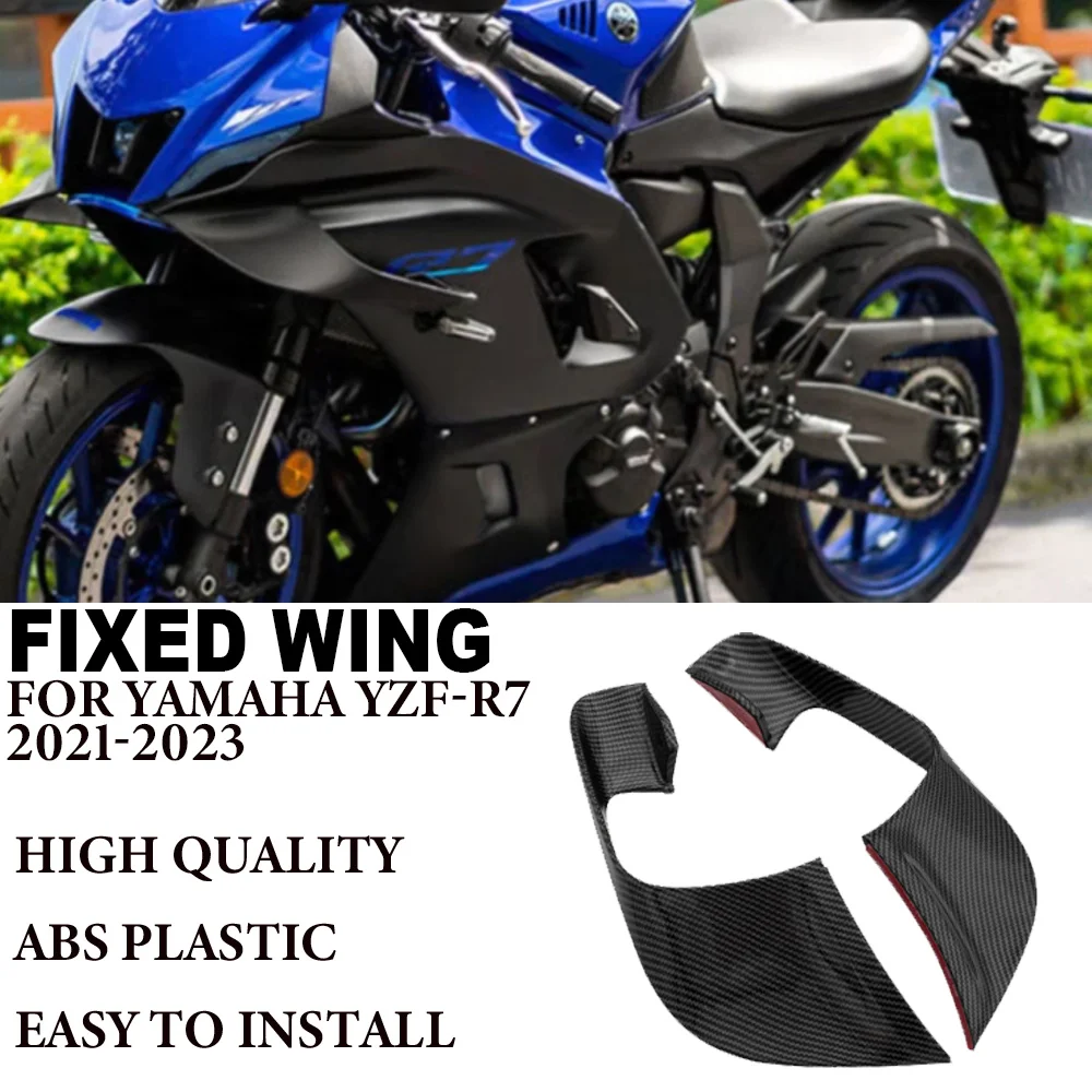 Motorcycle Dynamic Fixed Wing spoiler for Yamaha YZF-R7 YZFR7 2021-2023 aerodynamic side winglet aileron Air Deflector Kit