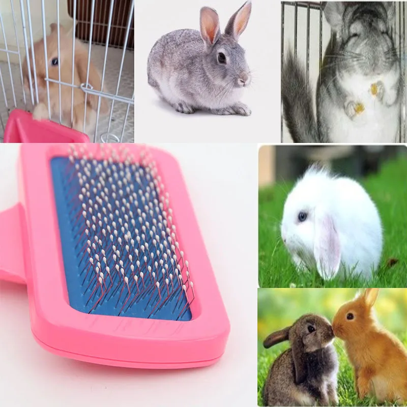 Rabbit Brush Pet Grooming Comb Dutch Pig Dogs Combs Dry Cleaning Brushes Guinea Pig Peines Pets Grooming Needle Comb for Rabbits