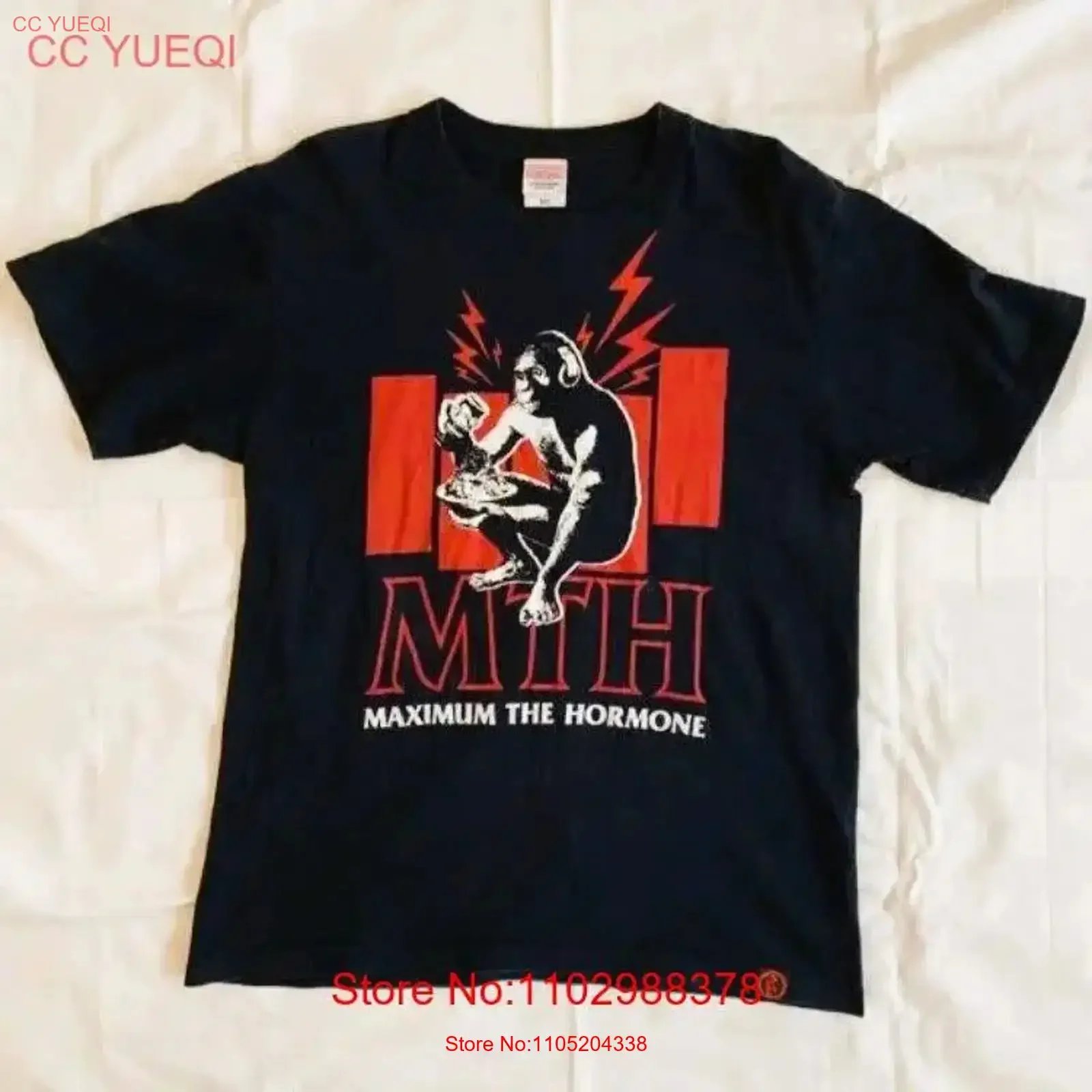 Camiseta Maximum the Hormone Yasai Mashi talla S M vintage lavada Casual elegante Top para uso diario ropa de calle gráfica