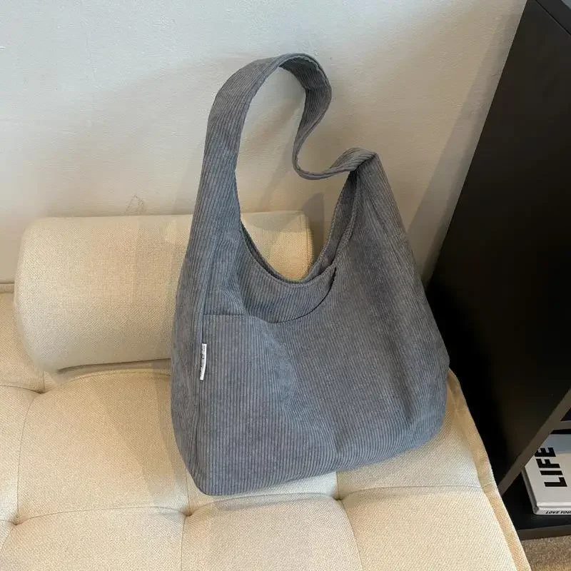 Japanese Large-capacity Shoulder Bag Women's 2022 Autumn and Winter New Korean Version Fashion Casual Canvas Bag Women