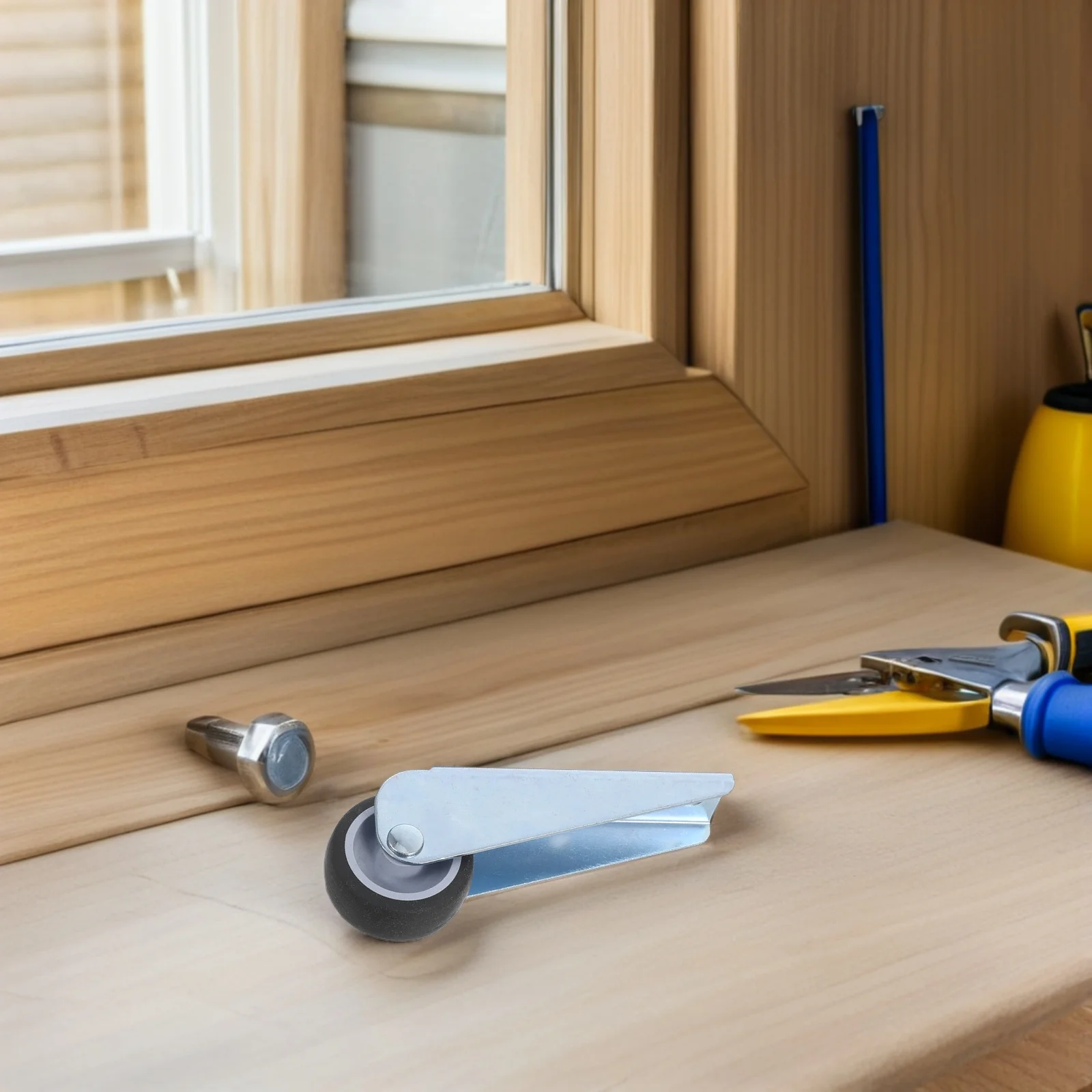 

2 pcs Door Bottom Wheel Metal Rubber Caster Wheels For Sliding Doors Heavy Duty Replacement Rollers Low Profile Side Mount