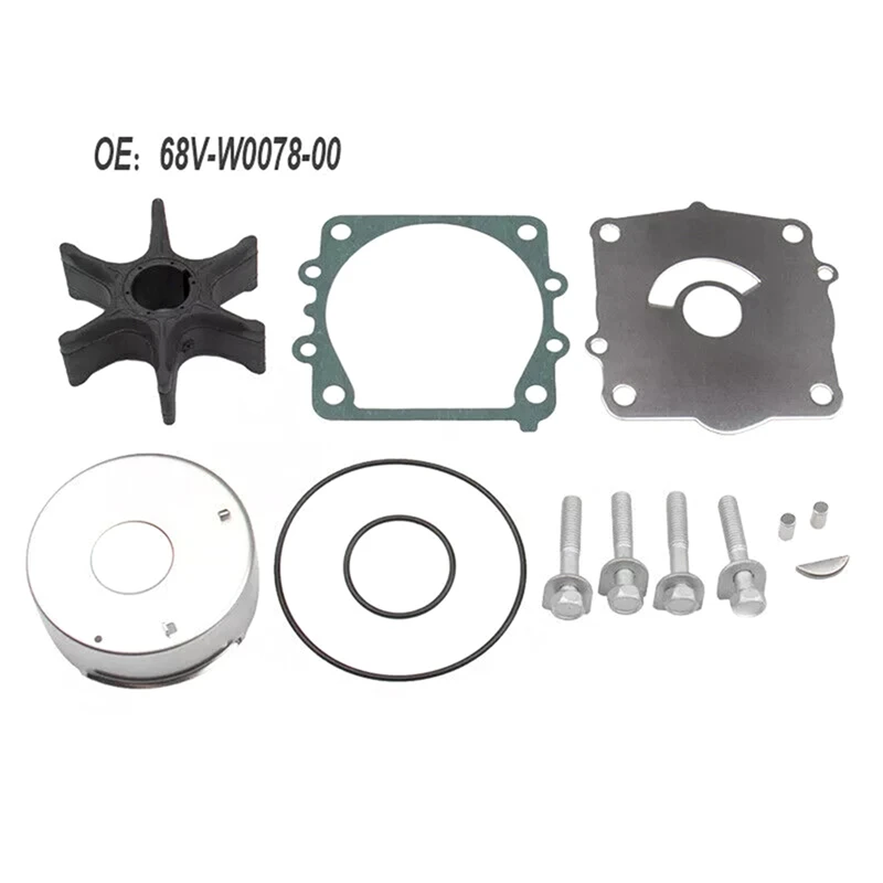 68V-W0078 68V-W0078-00 Water Pump Impeller Service Kit For Yamaha Outboard Motor 75 90 115 130 HP 6E5-44352