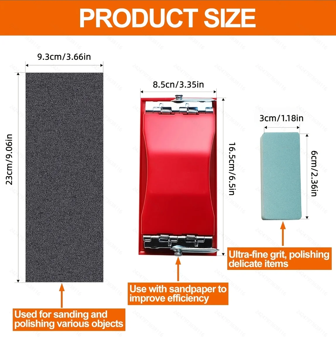 44-piece matte set with 14 types of sandpaper totaling 42 sheets, ranging from 120 to 3000 grit, includes sanding blocks and a sander, polishing boards and sanding blocks, suitable for wooden furniture decoration
