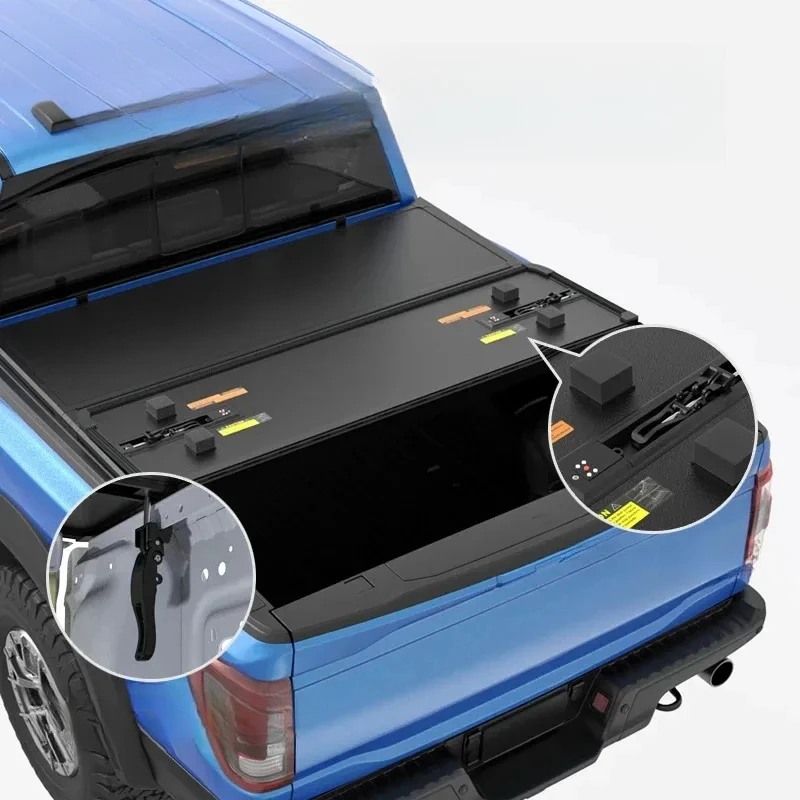 

Auto Parts Aluminum Tonneau Cover, Hand Tri Fold Folding Truck Bed Cover