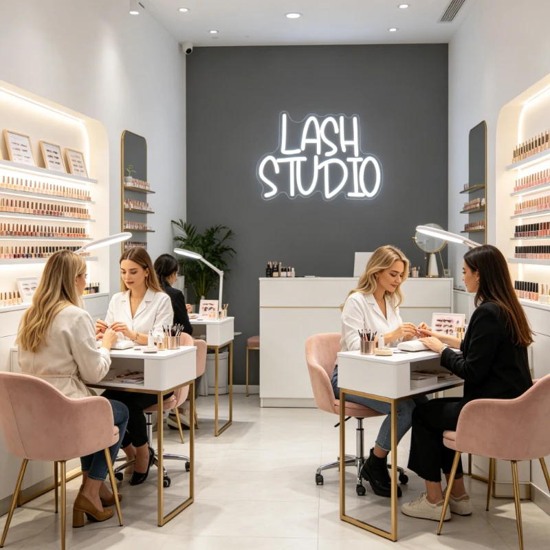 Lash Studio Neon Sign LED Vani - Beauty Makeup Studio recension och pris