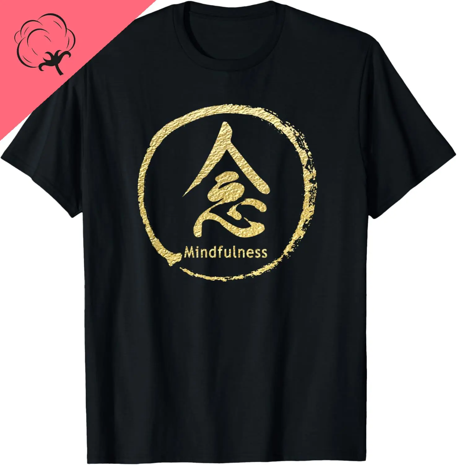 T-shirt avec caractères chinois Mindfulness, cadeau, Kanji Enso Circle, respirant et confortable, impression à la demande, Camiseta Hombre