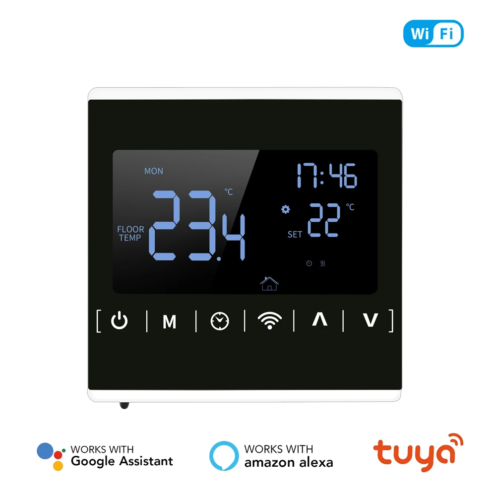 110V 120V 230V All Touch Screen Temperature Controller Thermoregulator Black Back Light Electric Heating Room Thermostat