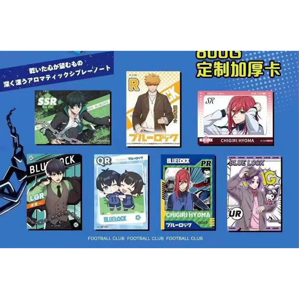 New Original BLUE LOCK collect cards  Leka series  Anime Popular Characters Isagi Yoichi Chigiri Hyoma Card Toys Gifts box