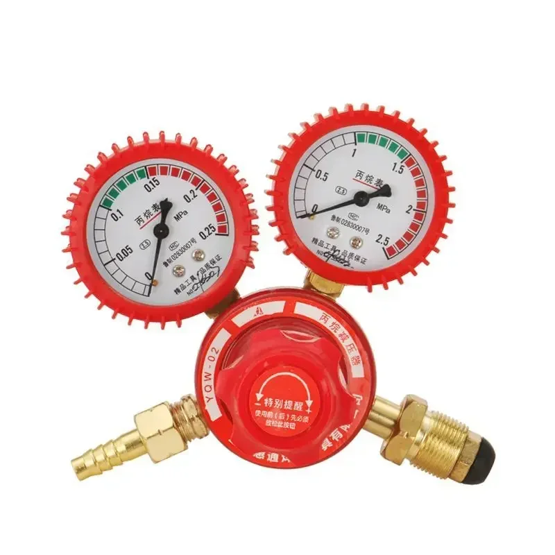 Propane Reducer Meter YQW-02 Zinc Alloy Propane Pressure Gauge Welding Cutting Parts Propane Pressure Reducer