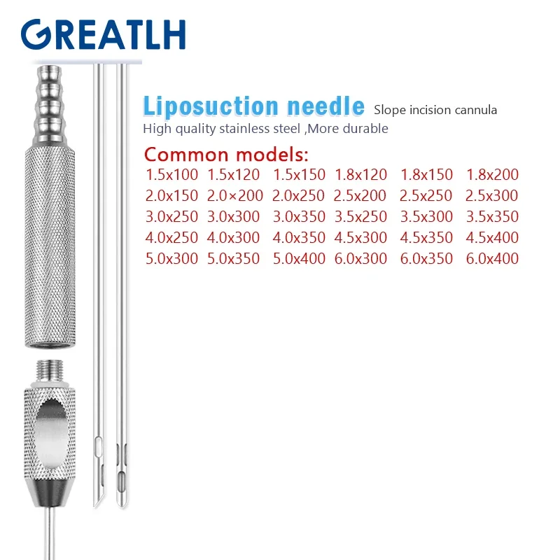 Slope Incision Canule Gewindegriff Micro Canula Fat Remove Tool Fettabsaugungsinstrument