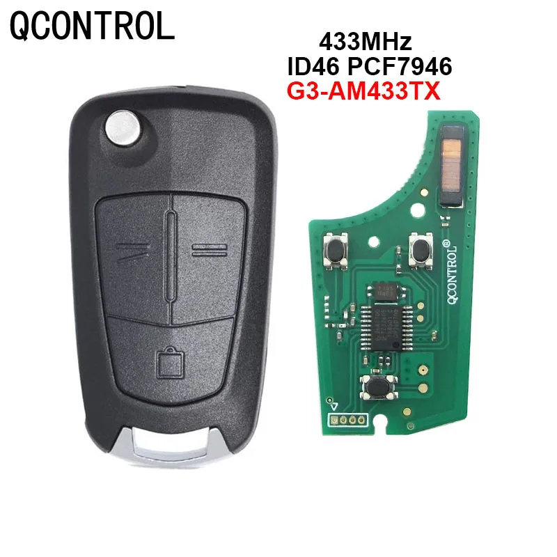 

QCONTROL G3-AM433TX Remote Key 433MHz Suit for Opel/Vauxhall Signium (2005 - 2007) Vectra C (2006 - 2008) ID46 PCF7946 chip