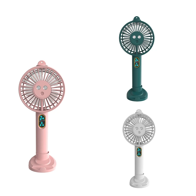 

Water Supply Small Fan, Double Hole Spray Fan Desktop Support, Handheld USB Mini Humidifier Fan