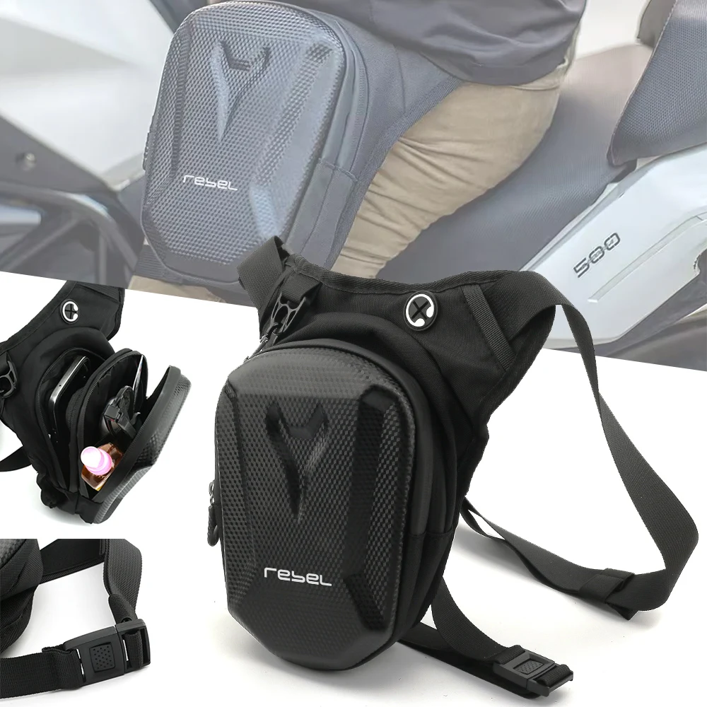 Para Honda Rebel CMX 300 500 1100 CMX300 CMX500 bolsa impermeable de cintura caída para pierna cinturón de muslo cadera Bum motocicleta táctica militar