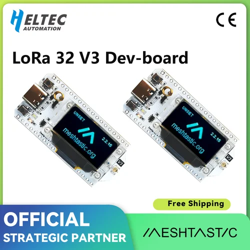 2 uds Heltec WiFi LoRa 32(V3) Placa de desarrollo BLE LoRa OLED ESP32-S3FN8 integrado 0,96 pulgadas 128*64 matriz de puntos OLED compatible con Arduino
