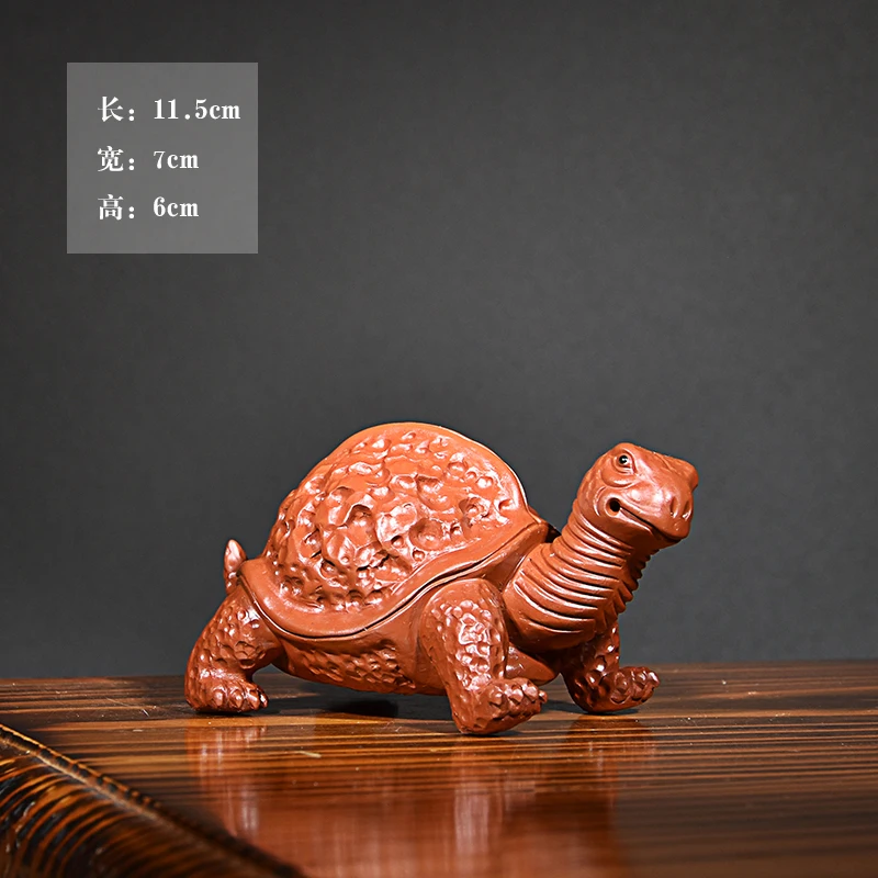 Yi Purple Clay Tea, Pet Tea Tray, Ceremony Ornaments, Accessories, Valued For Harmony, Walnut, Turtle, Dragon, Original