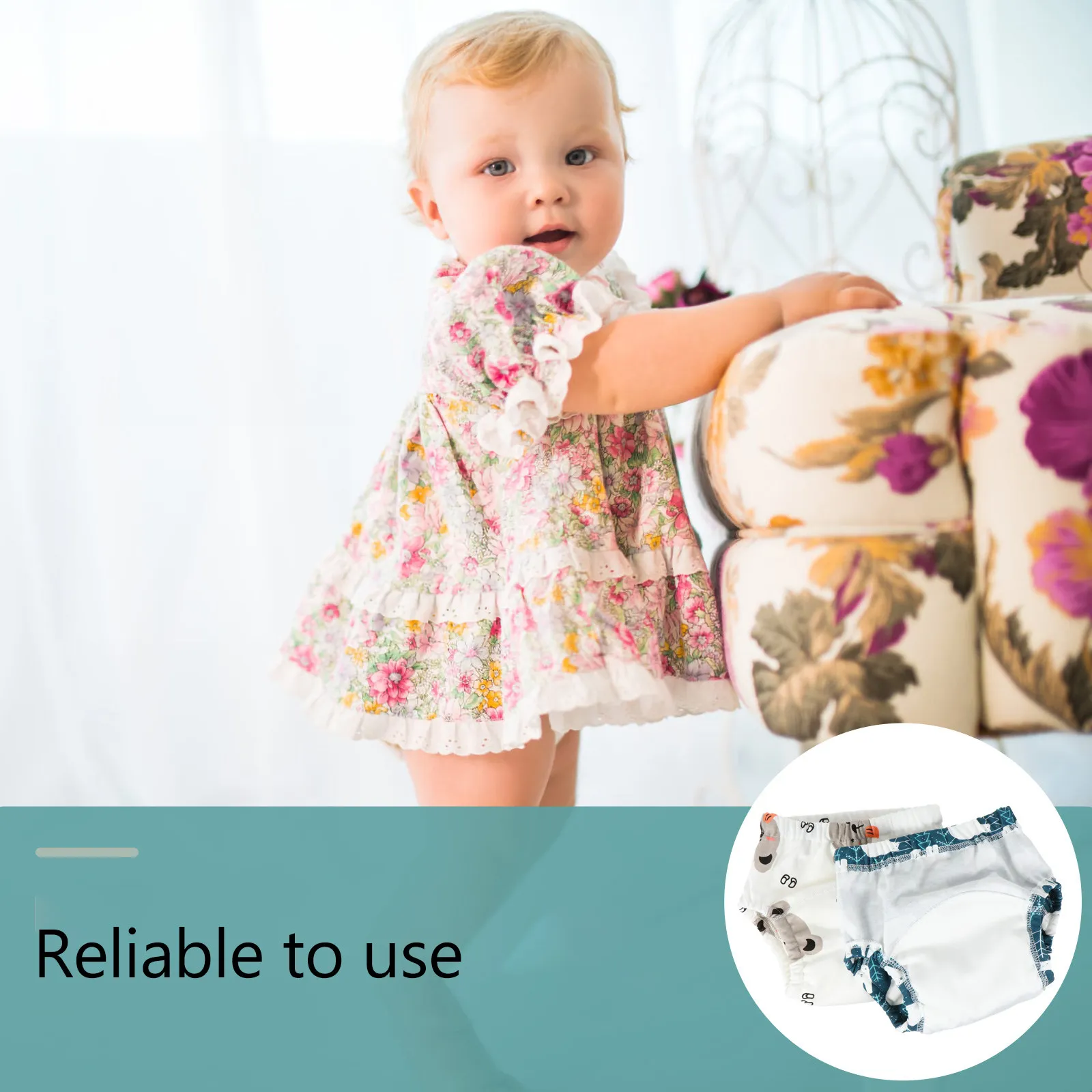 

2 шт. детские тренировочные трусики для приучения к горшку, водонепроницаемые, моющиеся, хлопковые, для обучения, подгузники-трусики для малышей