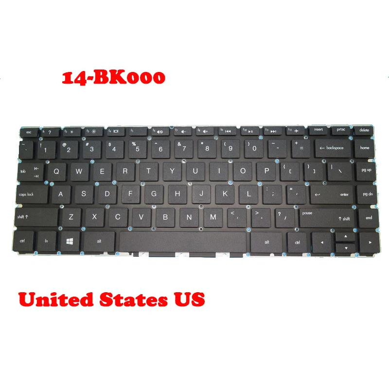 Laptop Keyboard For HP 14-BA000 14-BK000 14-BP000 14-BF000 without frame United States US Black